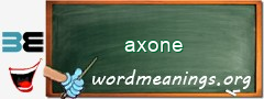 WordMeaning blackboard for axone